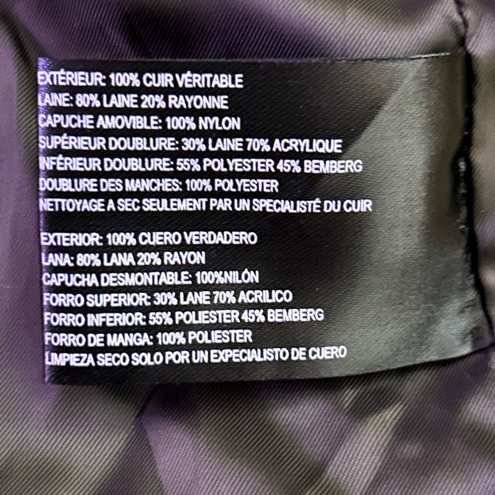 *BERNARDO Genuine Leather Moto Jacket w/ Detachable Hood – Size‎ S - Picture 13 of 15